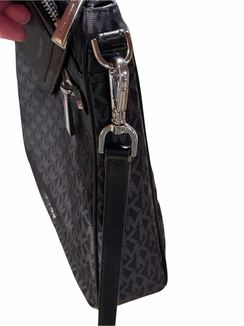 Michael Kors Jet Set Charm Crossbody Bag L Zip Card Case Wallet Set Black